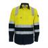 HiVis 2Tone L/W Cotton Bio-motion & "X" Back Shirt With CSR R/Tape - Long Sleeve