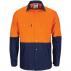 HiVis R/W Cool-Breeze T2 Vertical Vented Cotton Shirt with Gusset Sleeves - Long Sleeve