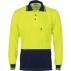 HiVis Two Tone Cool Breathe Polo Shirt, Long Sleeve