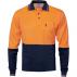 Cotton Back HiVis Two Tone Fluoro Polo - Long Sleeve