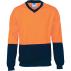 HiVis Two Tone Fleecy Sweat Shirt (Sloppy Joe) V-Neck