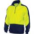 HiVis 2 Tone 1/2 Zip Hi-Neck Panel Fleecy Windcheater
