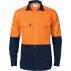 HiVis Two Tone Drill Shirt with Press Studs Long Sleeve