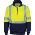 HiVis Cross Back D/N Two Tone 1/2 Zip Fleecy