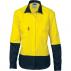 Ladies HiVis Two Tone Cott on Drill Shirt - Long Sleeve