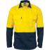 HiVis 2 Tone Cool-Breeze Close Front Cotton Shirt - Long Sleeve
