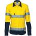 Ladies HiVis Two Tone Drill Sh irt with 3M R/Tape - Long Sleeve