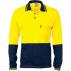 HiVis Cool-Breeze 2 Tone Cotton Jersey Polo Shirt with Twin Chest Pocket - Long Sleeve