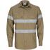 HiVis Cool-Breeze Cotton Shirt with Generic R/Tape - Long Sleeve