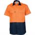 HiVis Two Tone Cotton Drill Vented Shirt - Short Sleeve
