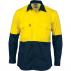 HiVis Two Tone Cotton Drill Vented Shirt - Long Sleeve