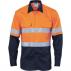 HiVis 2T Cool-Breeze Vertical Vented Cotton Shirt with Generic R/Tape - Long sleeve