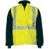 HiVis Cross Back D/N 4 in 1 Zip Off Sleeve Reversible Vest
