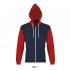 Silver Unisex Hooded Zipped Jacket With White Contrasted Drawstring