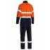 TenCate Tecasafe® Plus 580 Taped Hi Vis Lightweight FR Non Vented Engineered Coverall - Orange/Navy