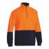 Hi Vis Polar fleece Zip Pullover  - Orange/Navy