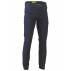 Stretch Cotton Drill Cargo Cuffed Pants - Navy