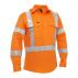 X Taped Closed Front Hi Vis Cool Lightweight Drill Shirt
