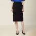 Wool Blend Twill Secret Waist Midi Skirt