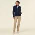 Textured Fleece Zip Front Jacket