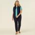 Textured Fleece Zip Front Vest