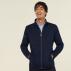 Mens Textured Fleece Zip Front Jacket