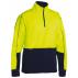 Hi Vis Fleece 1/4 Zip Pullover - Yellow/Navy