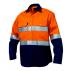 Mens Reflective Closed Front Spliced Drill Shirt Long Sleeve