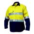 Mens Reflective Closed Front Spliced Drill Shirt Long Sleeve