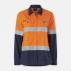 Womens Shieldtec Lenzing FR Hi Vis Spliced Open Front Taped Shirt