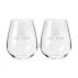 Krosno Duet Stemless Wine Glass 500ML set of 2 Gift boxed