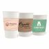 PLA Single Wall Compostable Paper Cups with Cup Sleeve