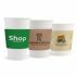 Home Compostable Aqueous Single Wall Paper Cups with Cup Sleeve