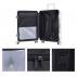 Ribbed ABS suitcase