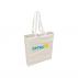 White Calico Bag With Long Handles