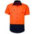 Open Front 2 Tone S/S Shirt