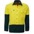 Open Front 2 Tone L/S Shirt