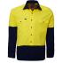 Open Front 2 Tone L/S Shirt