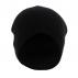 Cable Knit Beanie With Fleece Lining - Black