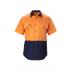 Mens Koolgear Hi-Visibility Two Tone Cotton Twill Ventilated Shirt Short Sleeve
