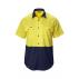 Mens Koolgear Hi-Visibility Two Tone Cotton Twill Ventilated Shirt Short Sleeve