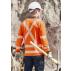 Unisex Hi Vis X Back NSW Rail Long Sleeve Polo