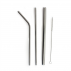 Stainless Straws In Calico Carry Bag
