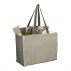 Bullet Recycled Cotton Contrast Side Shopper Tote
